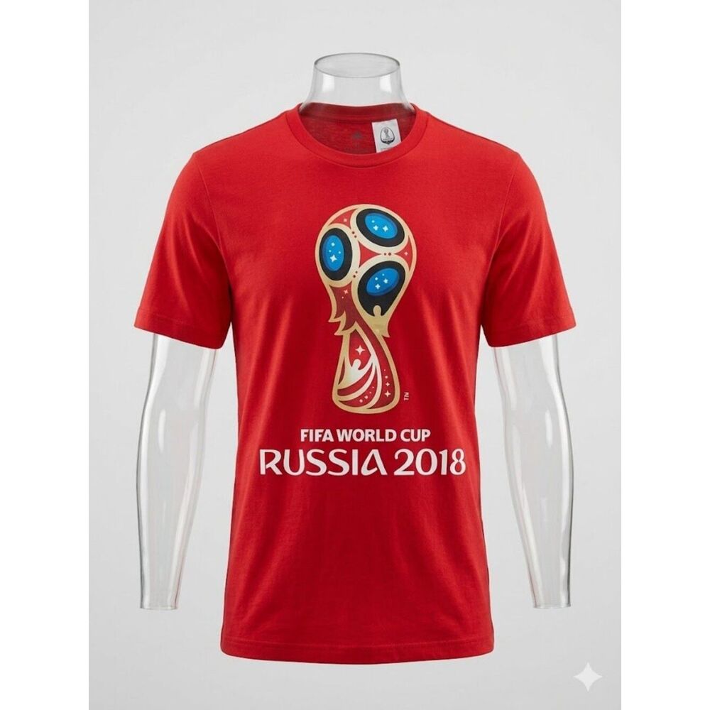 Adidas FIFA World Cup Russia 2018 Red Graphic T-Shirt Medium Sz M